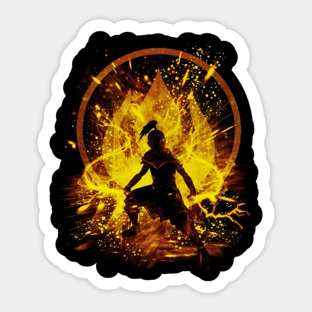 fire prince Sticker by kharmazero